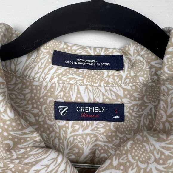 Cremieux Classics Men's Tan Floral 100% Lyocell Button Up Shirt Size Large - Picture 7 of 7